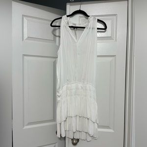 Satin Smocked Drop Waist Tank Dress